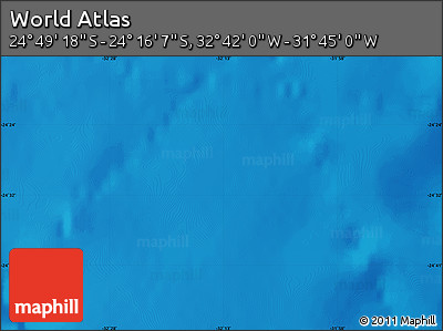 Physical Map of the Area around 24° 32' 42" S, 32° 13' 30" W
