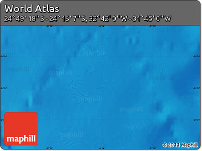 Physical Map of the Area around 24° 32' 42" S, 32° 13' 30" W