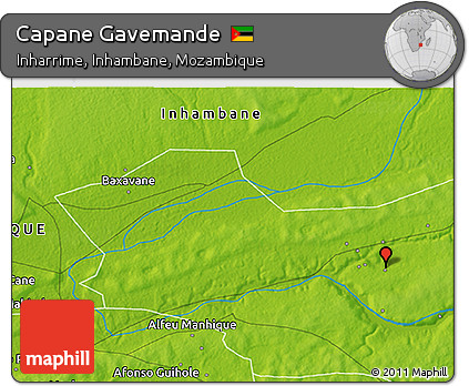 Physical 3D Map of Capane Gavemande
