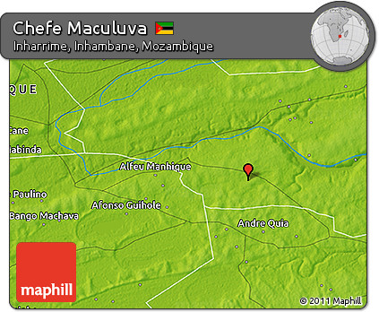 Physical 3D Map of Chefe Maculuva
