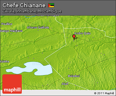 Physical 3D Map of Chefe Chianane