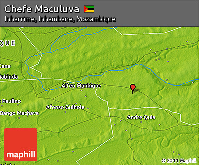 Physical 3D Map of Chefe Maculuva