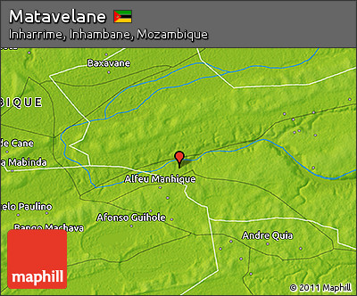 Physical 3D Map of Matavelane