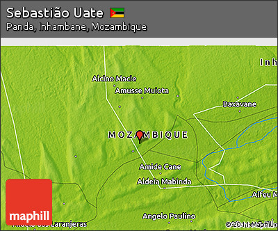 Physical 3D Map of Sebastião Uate