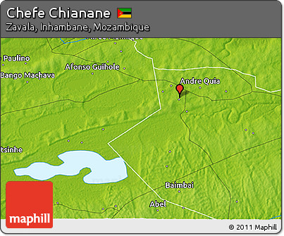 Physical 3D Map of Chefe Chianane