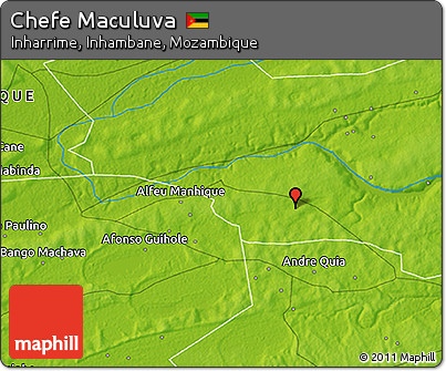 Physical 3D Map of Chefe Maculuva