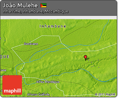Physical 3D Map of João Mulehe