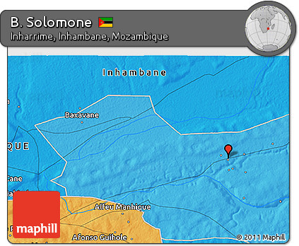 Political 3D Map of B. Solomone