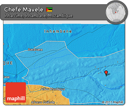 Political 3D Map of Chefe Mavele