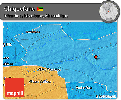 Political 3D Map of Chiquefane