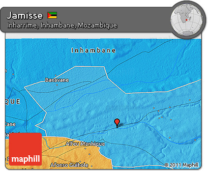 Political 3D Map of Jamisse