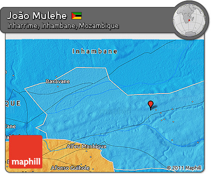 Political 3D Map of João Mulehe