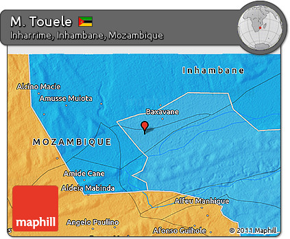 Political 3D Map of M. Touele