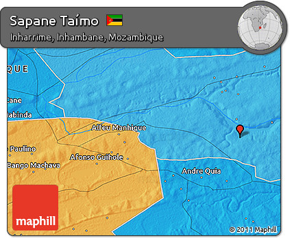 Political 3D Map of Sapane Taímo