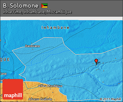 Political 3D Map of B. Solomone
