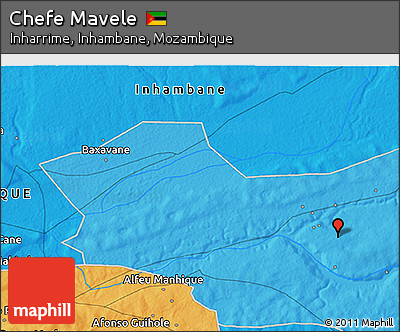 Political 3D Map of Chefe Mavele