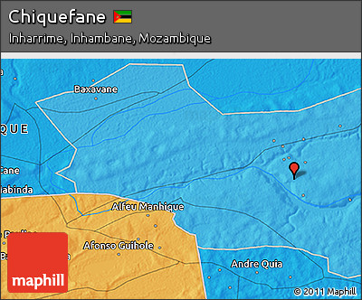 Political 3D Map of Chiquefane