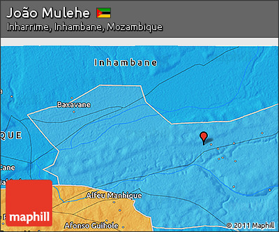 Political 3D Map of João Mulehe