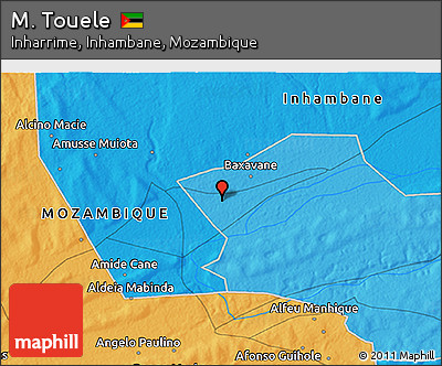 Political 3D Map of M. Touele