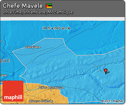Political 3D Map of Chefe Mavele