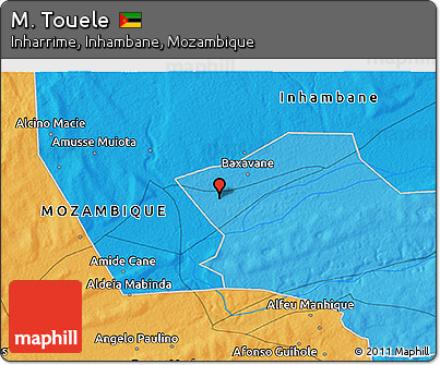 Political 3D Map of M. Touele