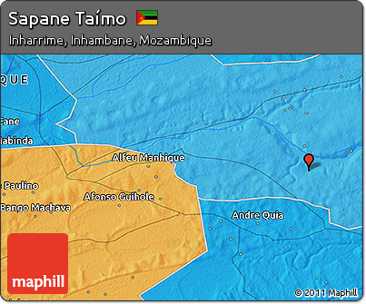Political 3D Map of Sapane Taímo