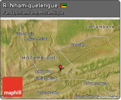 Satellite 3D Map of R. Nhamiquelengue