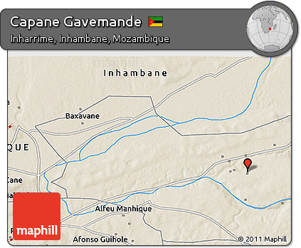 Shaded Relief 3D Map of Capane Gavemande