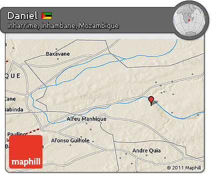Shaded Relief 3D Map of Daniel