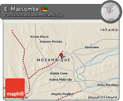Shaded Relief 3D Map of E. Matsombe