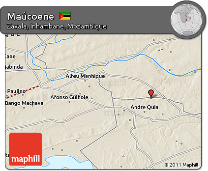 Shaded Relief 3D Map of Maúcoene