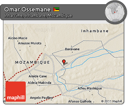 Shaded Relief 3D Map of Omar Ossemane