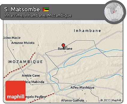Shaded Relief 3D Map of S. Matsombe