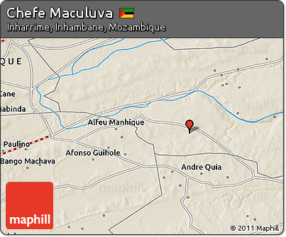 Shaded Relief 3D Map of Chefe Maculuva