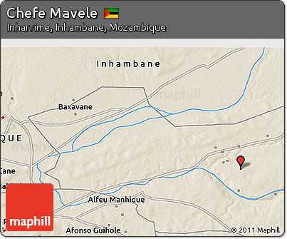 Shaded Relief 3D Map of Chefe Mavele