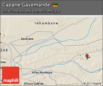 Shaded Relief 3D Map of Capane Gavemande