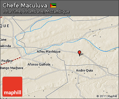 Shaded Relief 3D Map of Chefe Maculuva