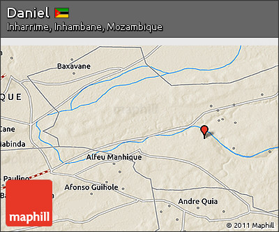 Shaded Relief 3D Map of Daniel