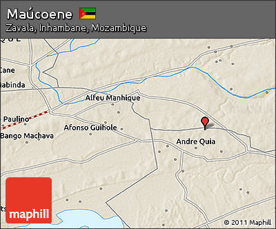 Shaded Relief 3D Map of Maúcoene