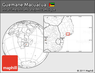 Blank Location Map of Guemane Macuácua
