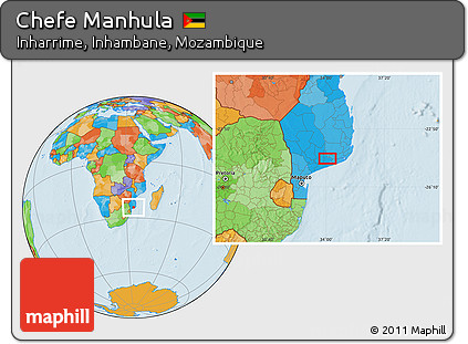 Political Location Map of Chefe Manhula