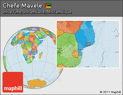 Political Location Map of Chefe Mavele