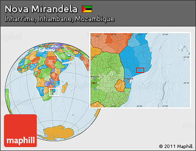 Political Location Map of Nova Mirandela