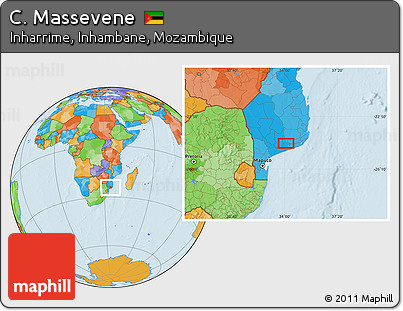 Political Location Map of C. Massevene