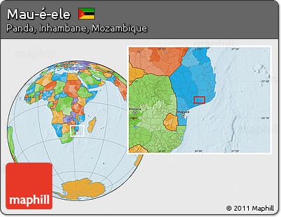 Political Location Map of Mau-é-ele