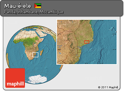 Satellite Location Map of Mau-é-ele
