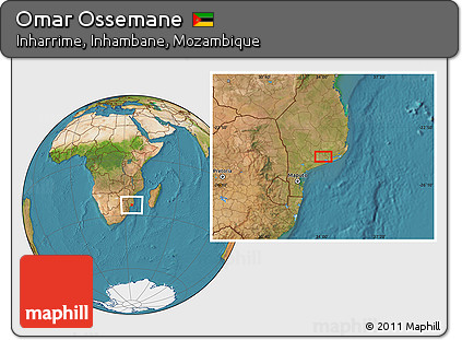 Satellite Location Map of Omar Ossemane