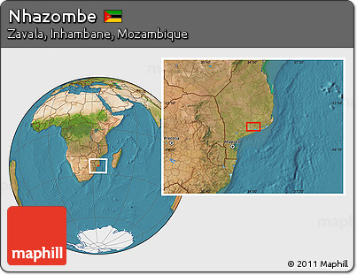 Satellite Location Map of Nhazombe