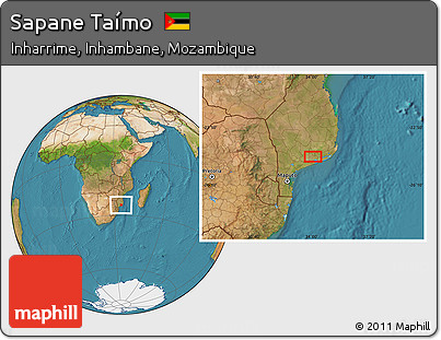 Satellite Location Map of Sapane Taímo
