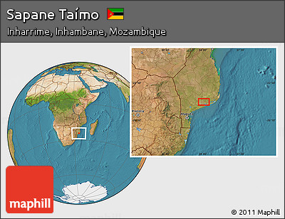 Satellite Location Map of Sapane Taímo